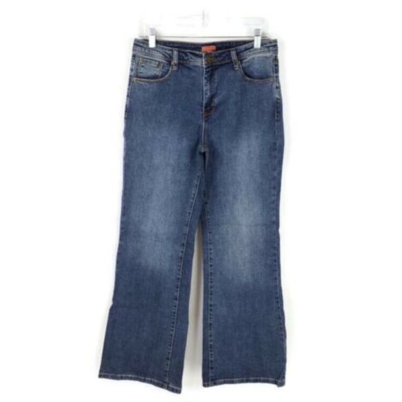 Mod Cloth Medium Stonewash Mid Rise Flare Leg Denim Jeans Womens Size Large, 31 - Picture 1 of 12